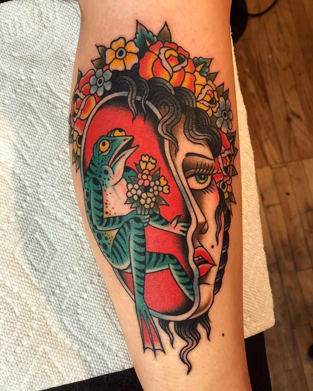 Tattoo artist Gregory Whitehead authors style color traditional tattoo | USA