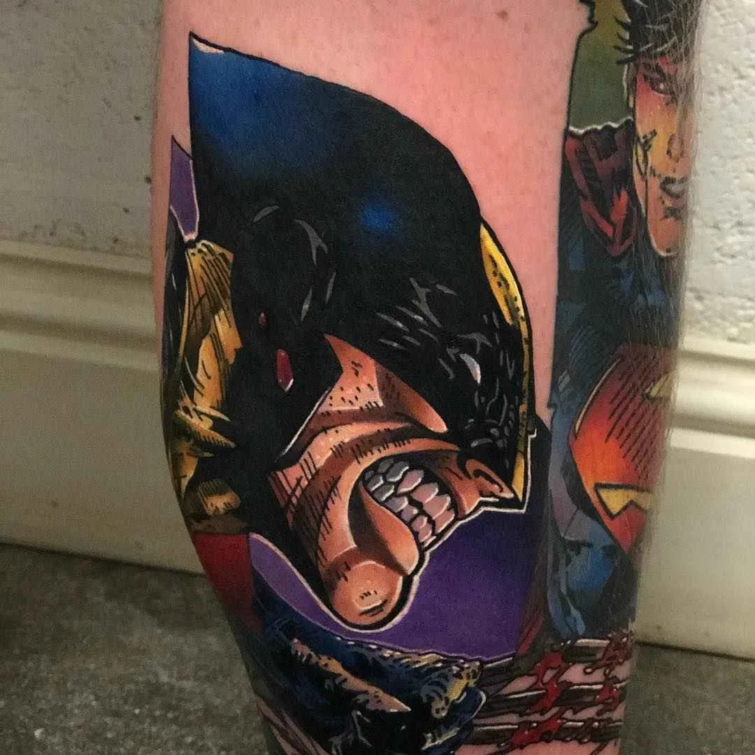 Tattoo artist Andy Walker authors color new school tattoo | England