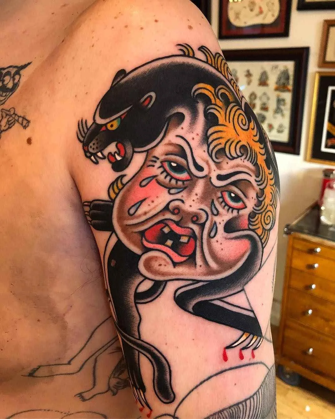 Tattoo artist Gregory Whitehead authors style color traditional tattoo | USA