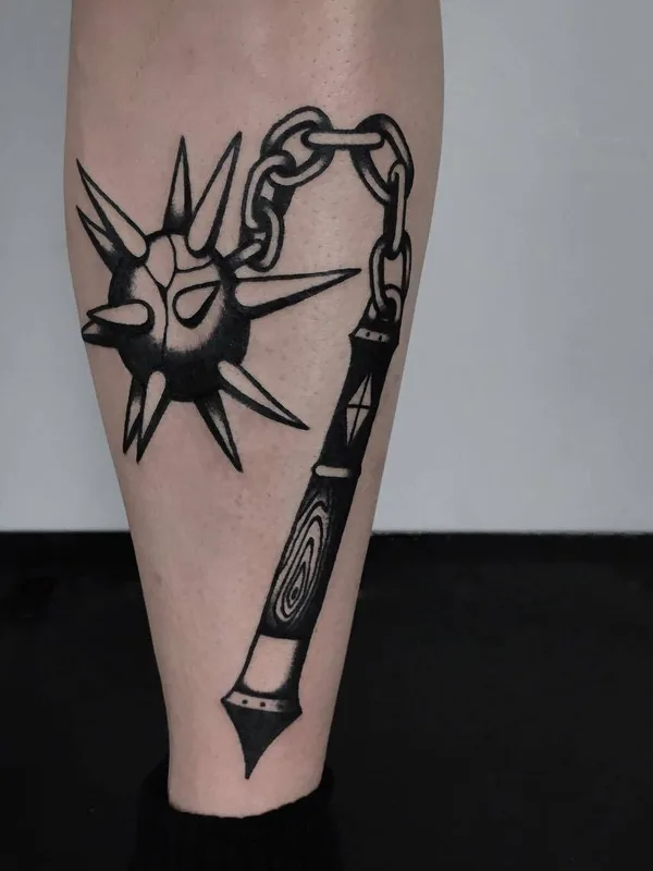 black blackwork Tatuagem em calf #29445 | Tatuador Ignacio Ttd