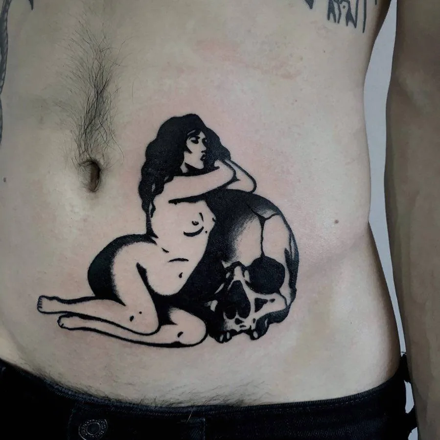 Tatuatore Ignacio Ttd, tatuaggio nero classico tradizionale dell'autore | Argentina