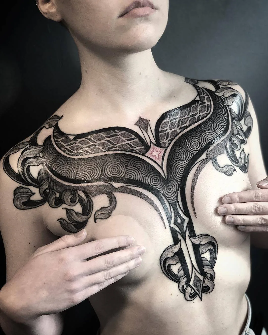 Tattoo artist Diamante Murru, ornamental tattoo, guest of the 10th International Moscow Tattoo Convention | Italy, Germany, Berlin