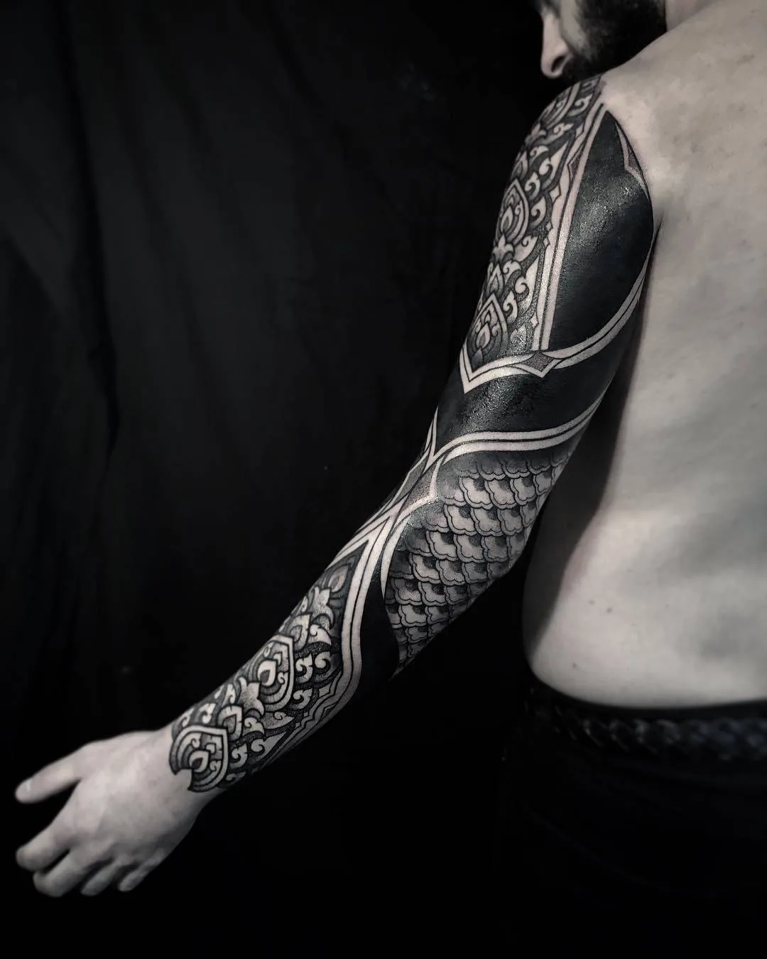 Tattoo artist Diamante Murru, ornamental tattoo, guest of the 10th International Moscow Tattoo Convention | Italy, Germany, Berlin