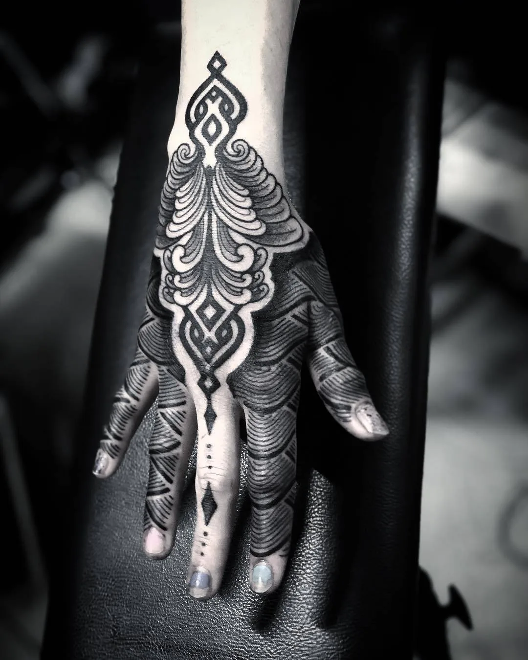 Tattoo artist Diamante Murru, ornamental tattoo, guest of the 10th International Moscow Tattoo Convention | Italy, Germany, Berlin