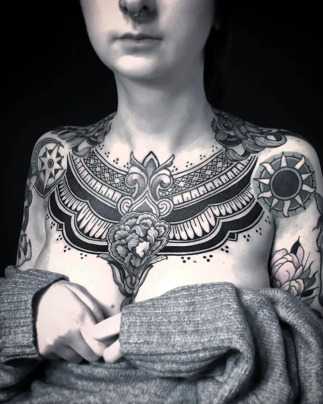 Tattoo artist Diamante Murru, ornamental tattoo, guest of the 10th International Moscow Tattoo Convention | Italy, Germany, Berlin