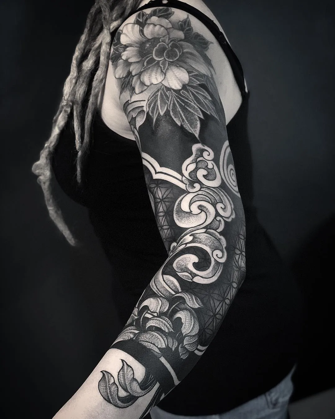 Tattoo artist Diamante Murru, ornamental tattoo, guest of the 10th International Moscow Tattoo Convention | Italy, Germany, Berlin