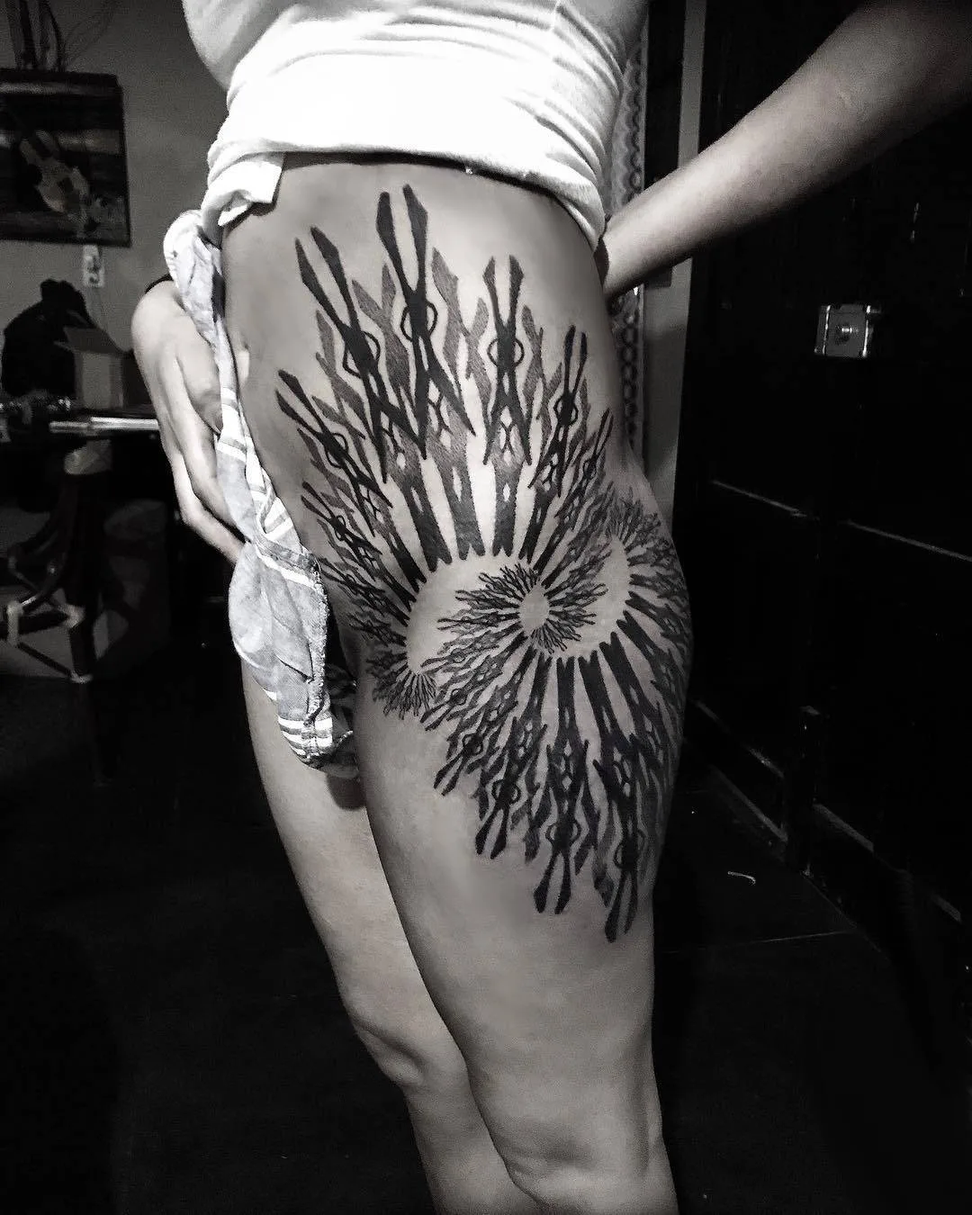 Tattoo artist Byron, author's style blackwork tattoo | Costa Rica