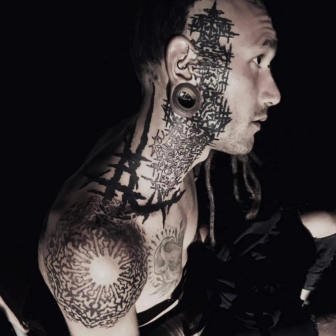 Tattoo artist Byron, author's style blackwork tattoo | Costa Rica