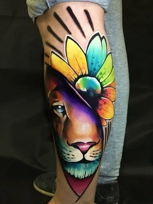 color illustrative Tatuagem em calf #29659 | Tatuador Vinni Mattos