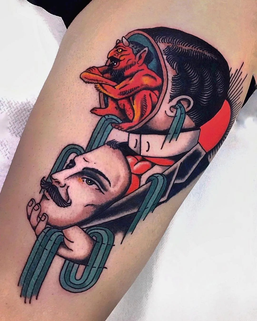 Artista de tattoo Pablo Lillo, tattoo tradicional colorido | Espanha, Barcelona