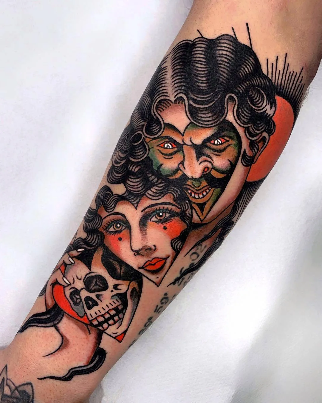 Artista de tattoo Pablo Lillo, tattoo tradicional colorido | Espanha, Barcelona