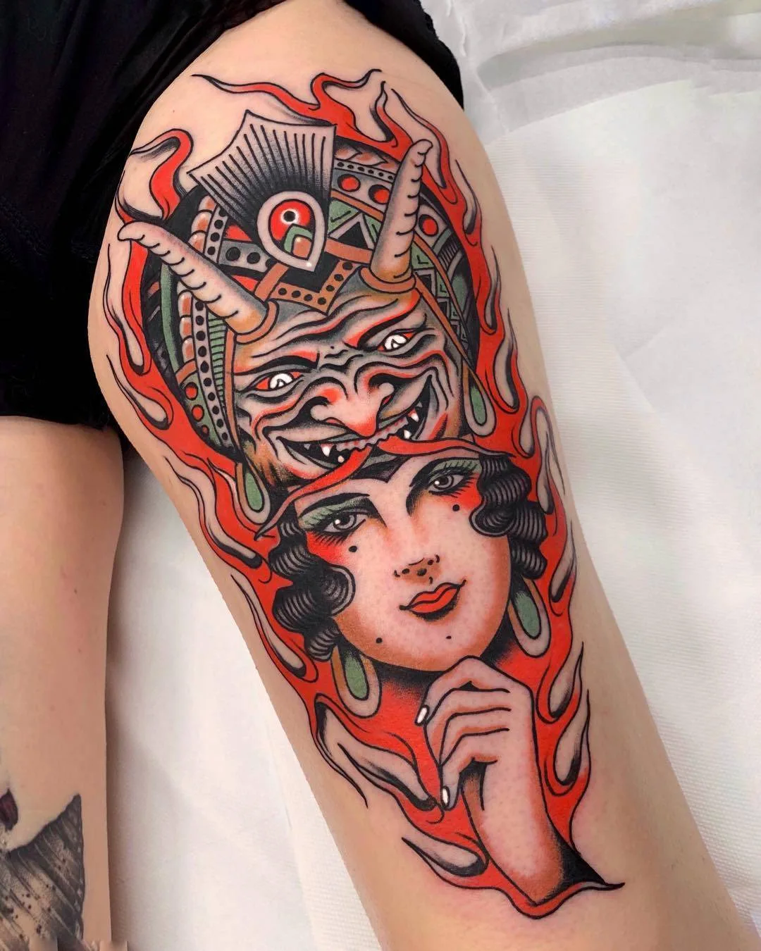 Artista de tattoo Pablo Lillo, tattoo tradicional colorido | Espanha, Barcelona