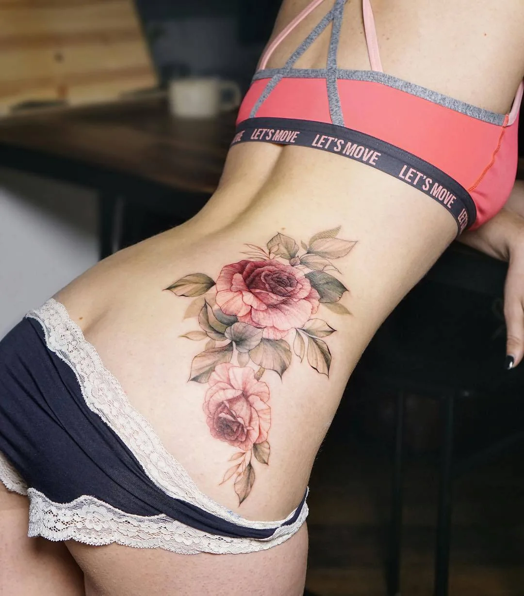 Artista de tatuagem Silo, tatuagem de flores suaves do autor, água cor, tatuagem para meninas | Coreia