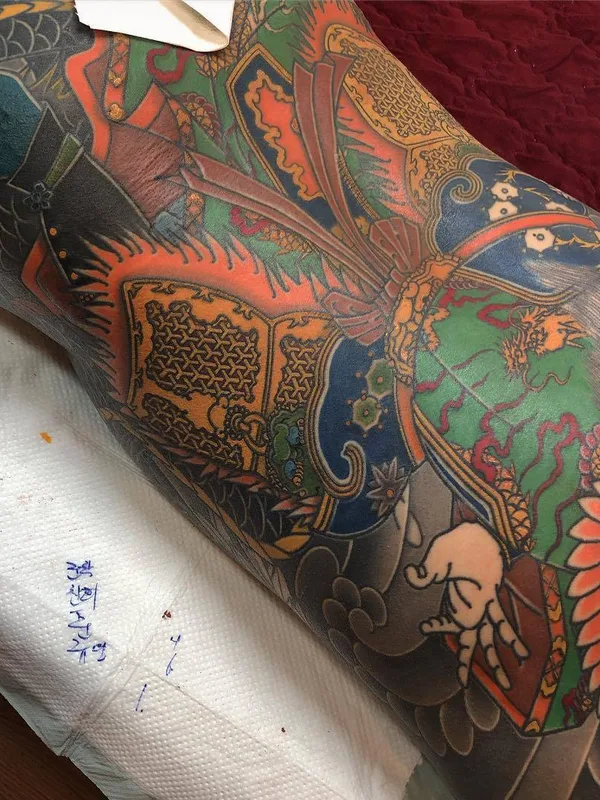 color japanese татуировка на full sleeve #29806 | Тату мастер Uigu Lee