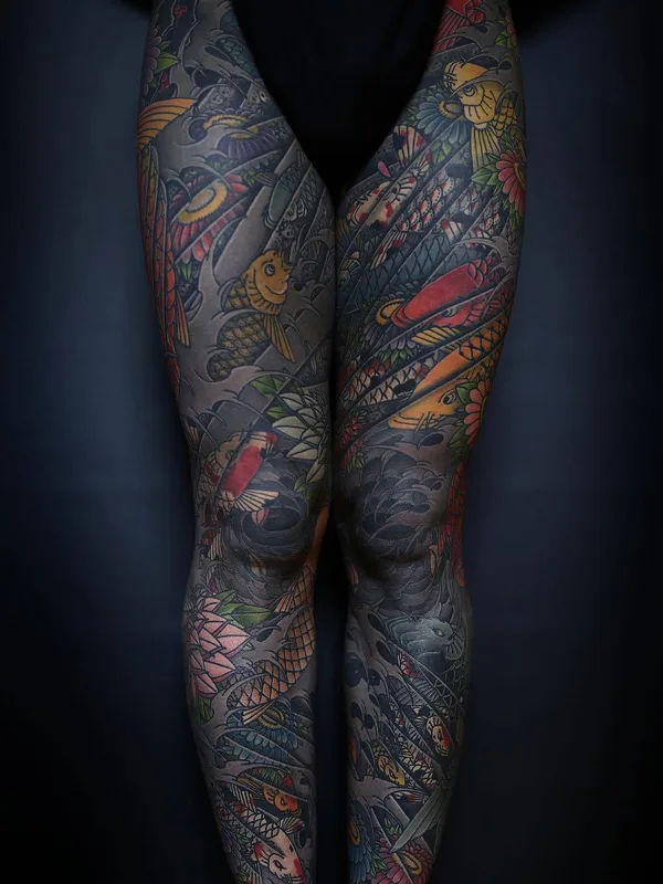 color japanese татуировка на full leg #29798 | Тату мастер Uigu Lee