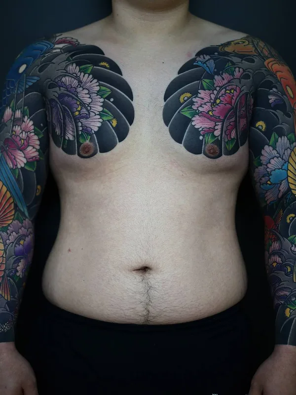 male color japanese татуировка на chest #29807 | Тату мастер Uigu Lee