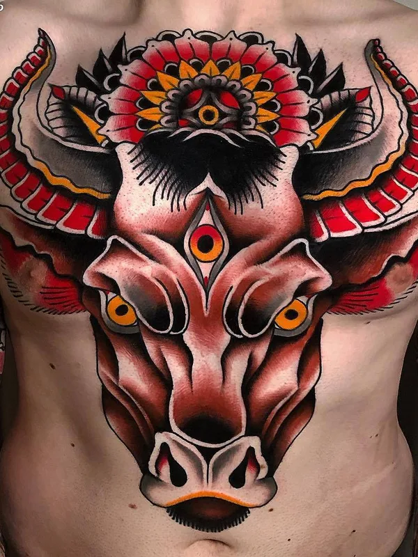 male color neo traditional татуировка на chest #29811 | Тату мастер Mors