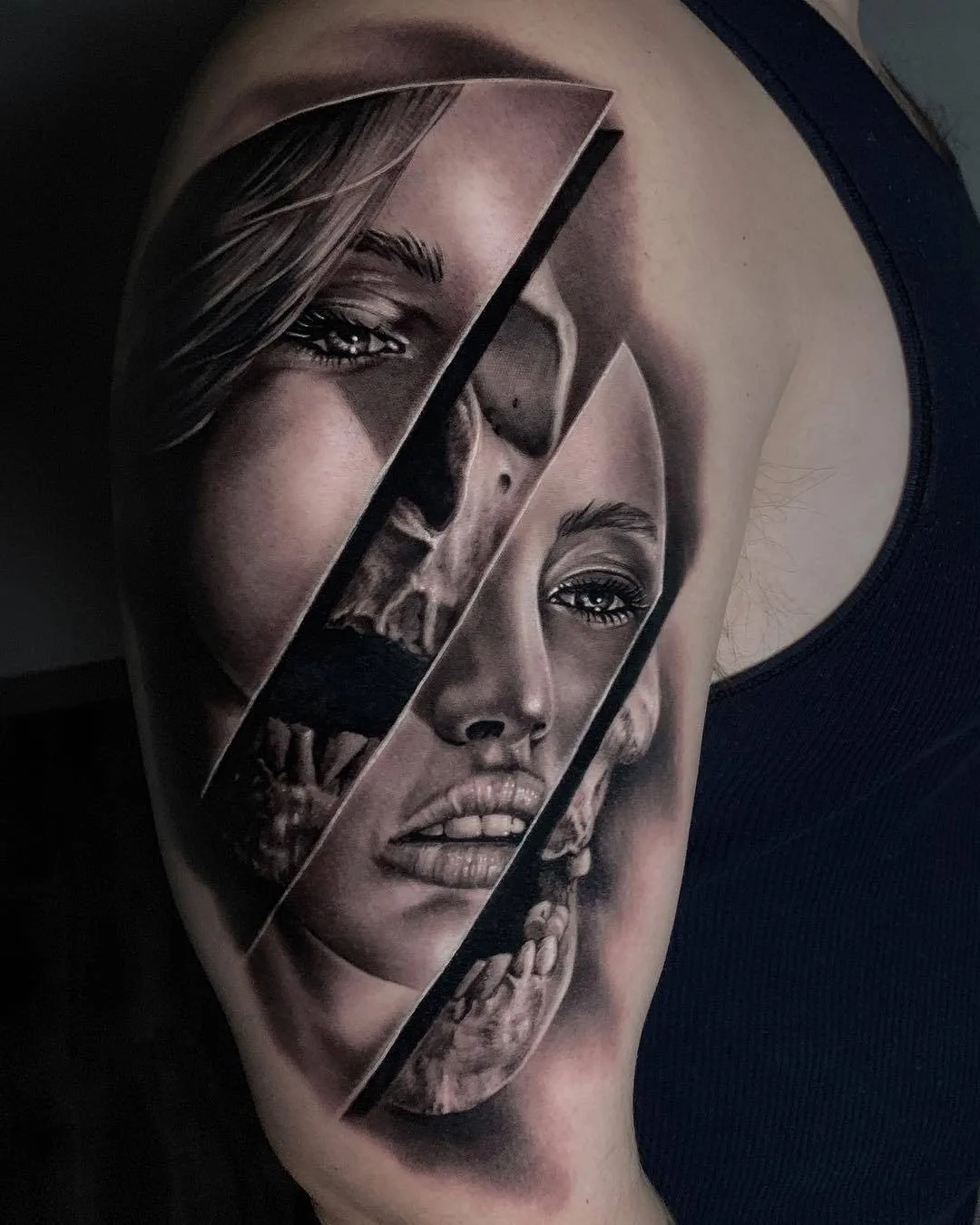 Tattoo artist Michael Perry, black and grey portrait realistic tattoo | Wisconsin, USA