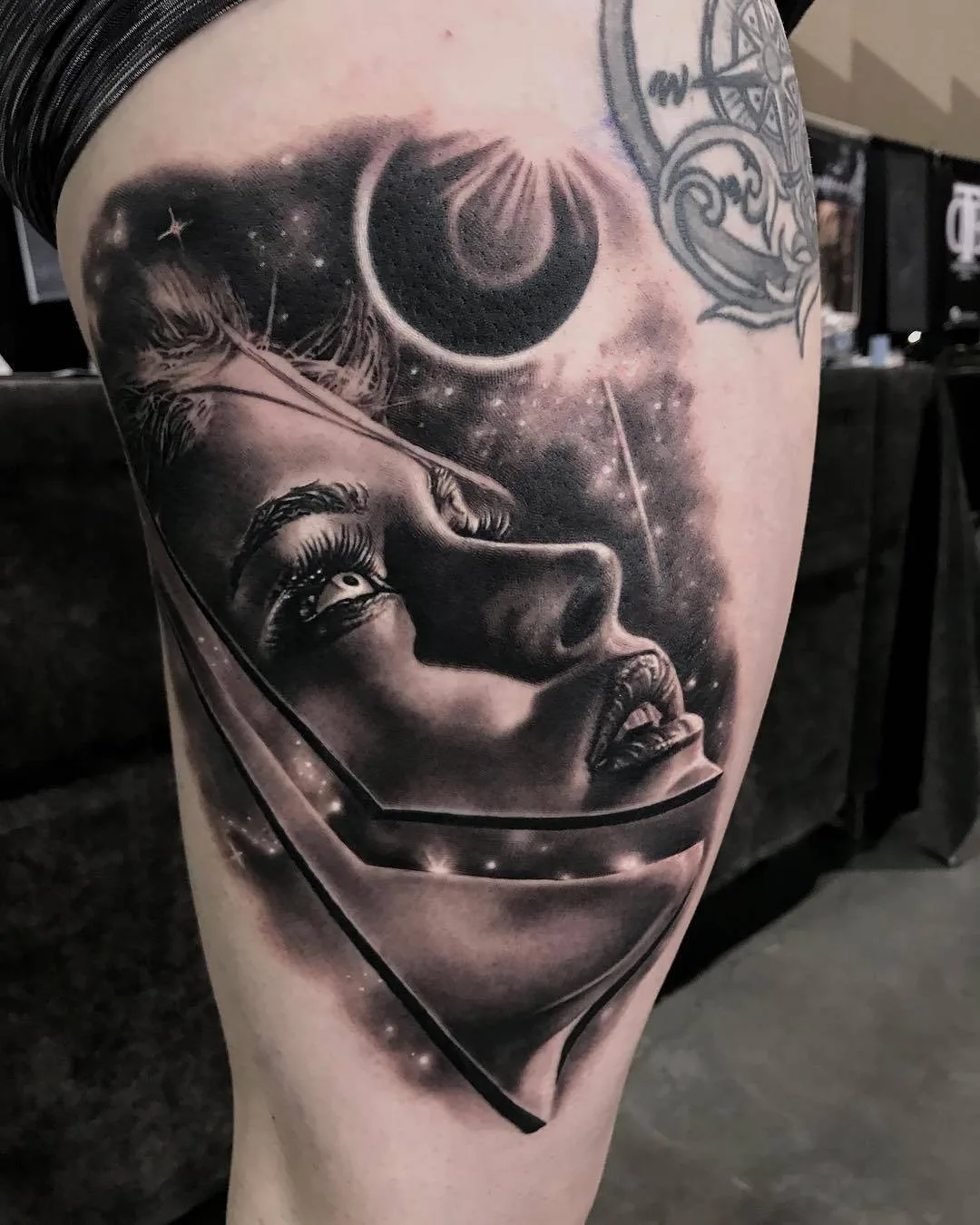 Tattoo artist Michael Perry, black and grey portrait realistic tattoo | Wisconsin, USA