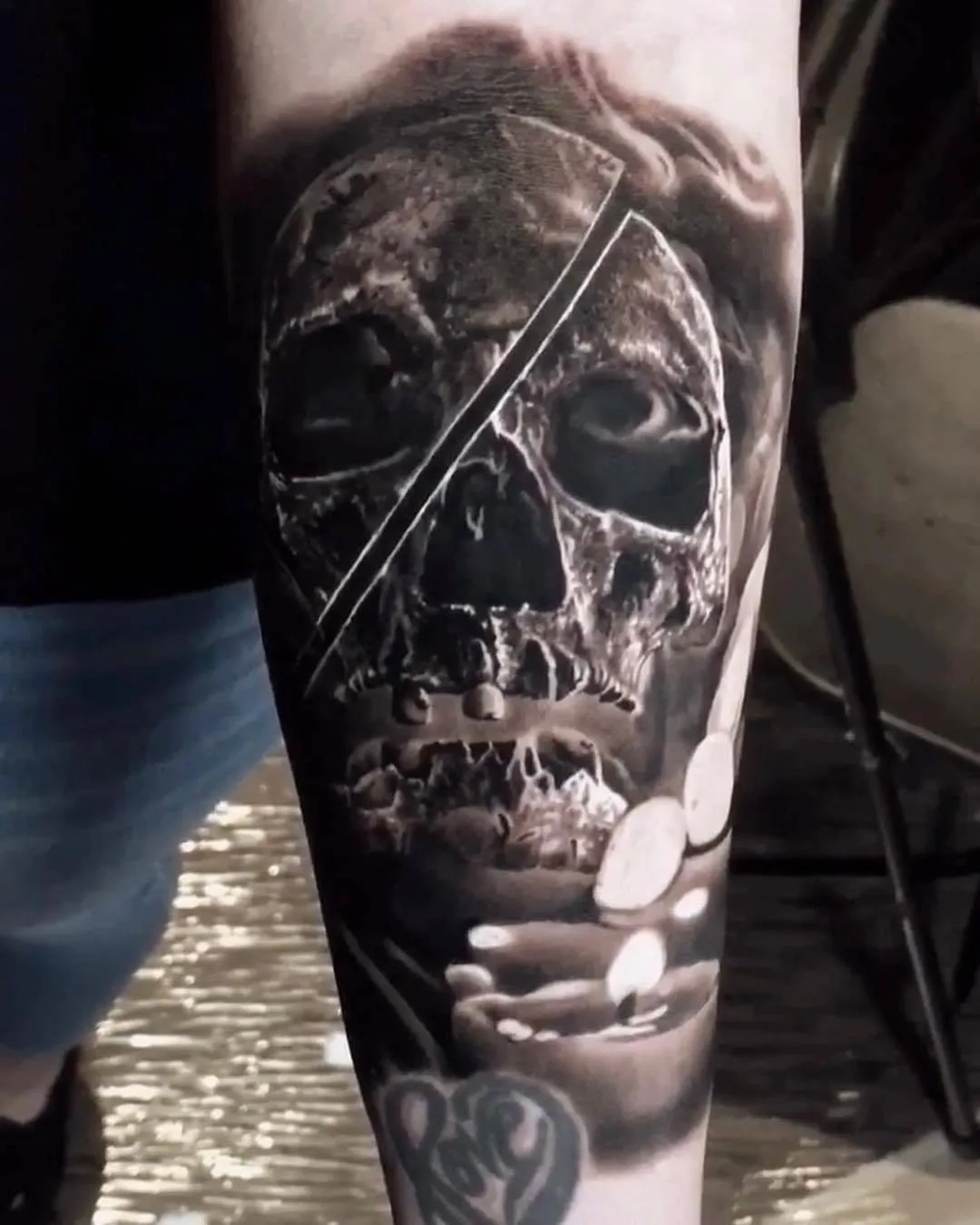 Tattoo artist Michael Perry, black and grey portrait realistic tattoo | Wisconsin, USA