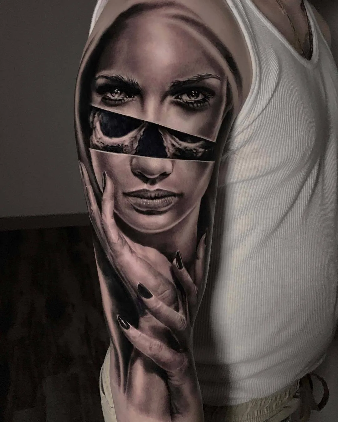 Tattoo artist Michael Perry, black and grey portrait realistic tattoo | Wisconsin, USA