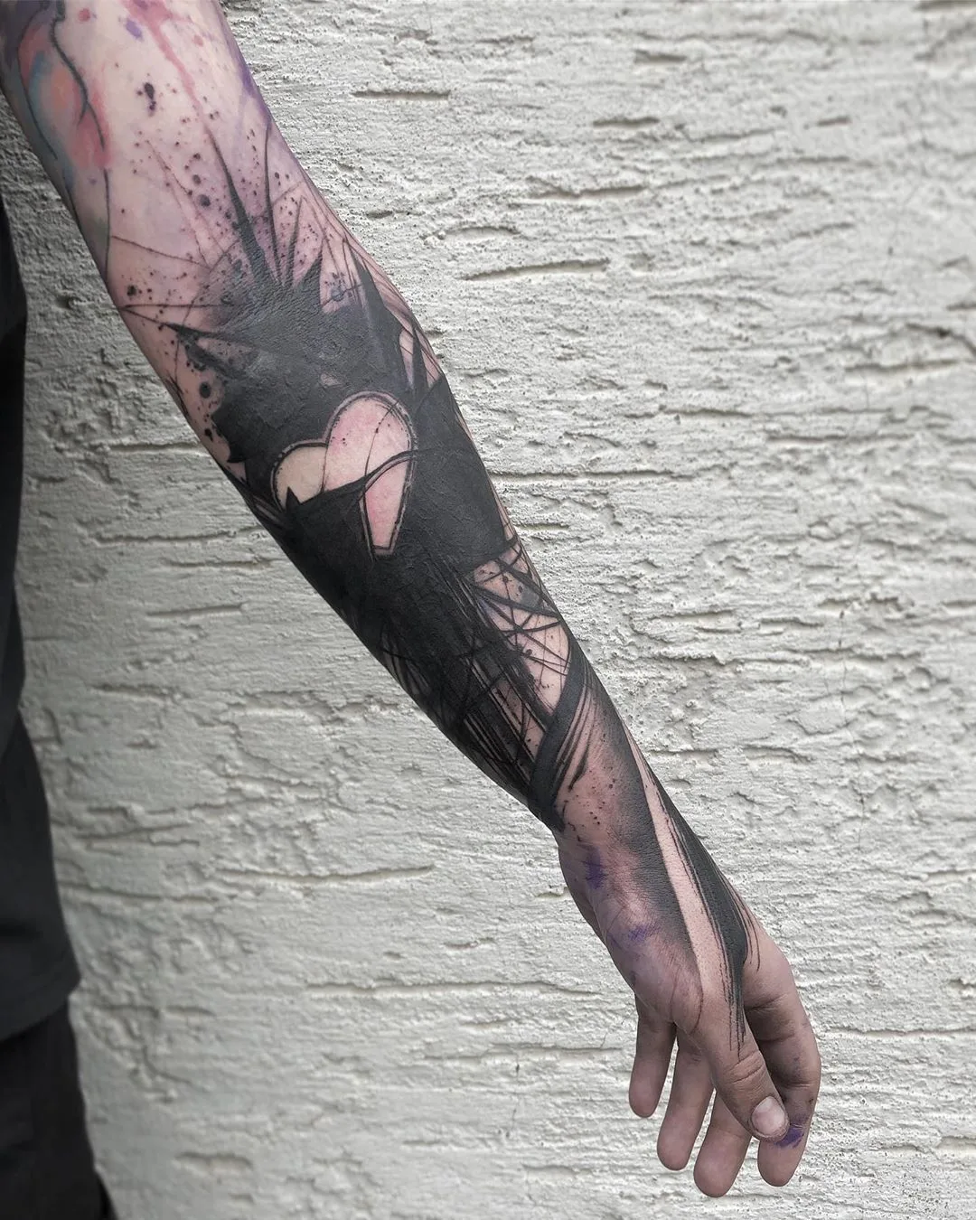 Tattoo artist Natalie Nox, black sketch tattoo, blackwork | Athens, Greece