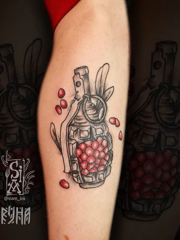 color blackwork татуировка на forearm #39196 | Тату мастер Иннокентий Siam 