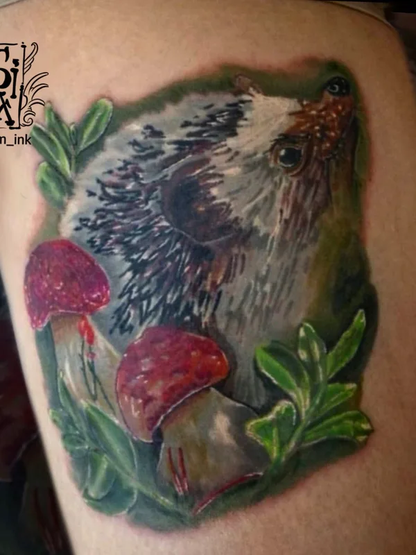 color realism татуировка на thigh #39195 | Тату мастер Иннокентий Siam 