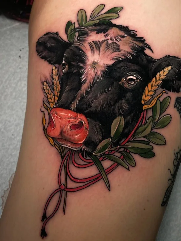 color realism 纹身 在 thigh #39227 | 纹身师 Shae Motz 