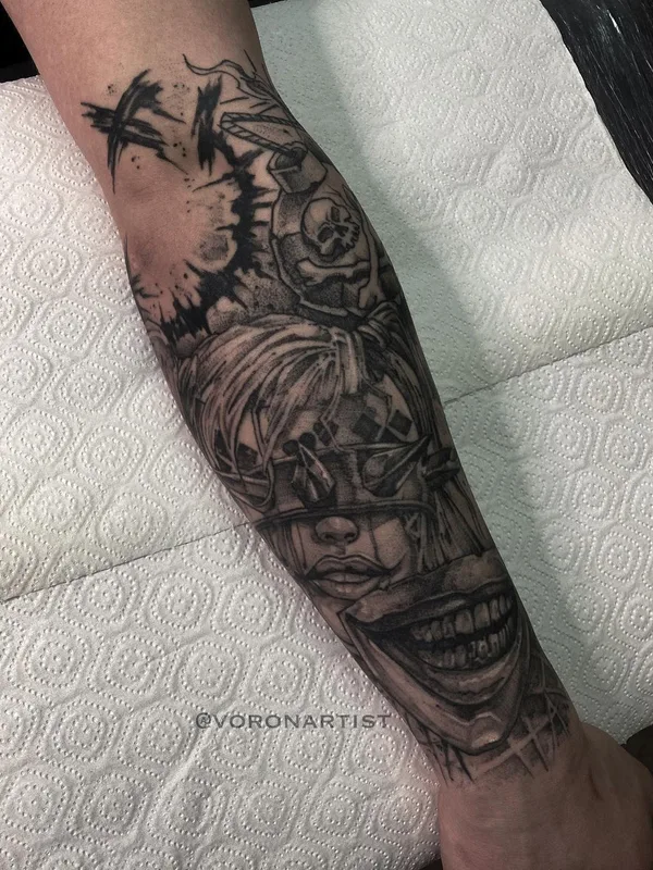 black and grey black and grey татуировка на forearm #39418 | Тату мастер Павел Ворон