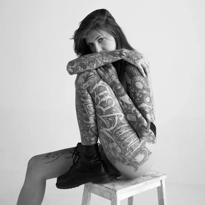 Тату-модель из России Jane Fay