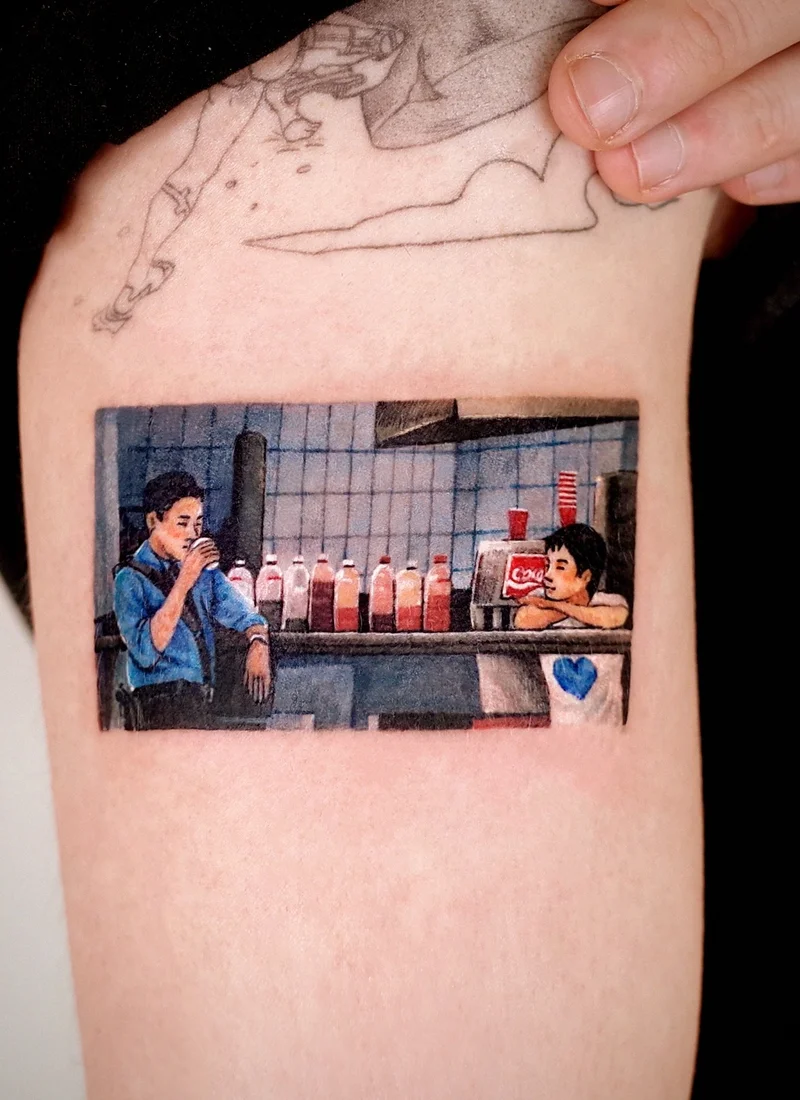 Mundo colorido pequeno em tattoos de SOOSOO