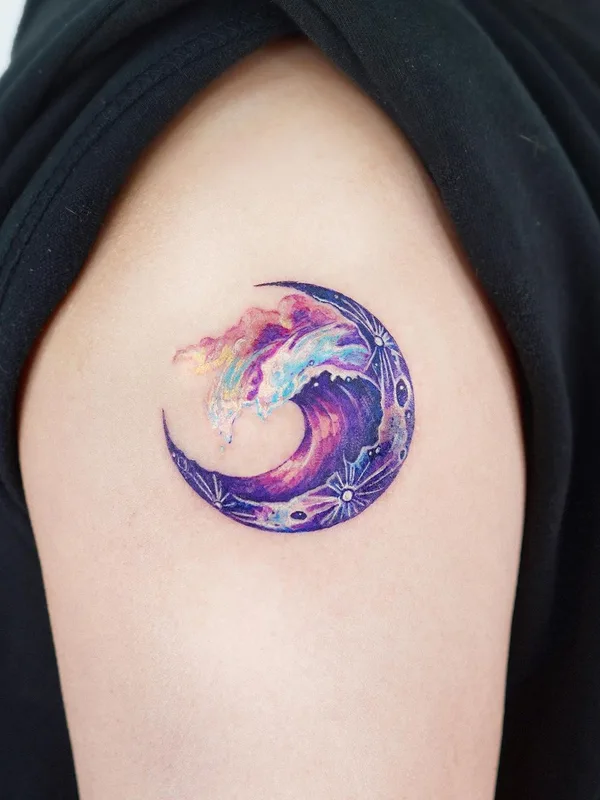color watercolor tattoo on upper arm #53586 | Tattoo Artist Fluffyattoo