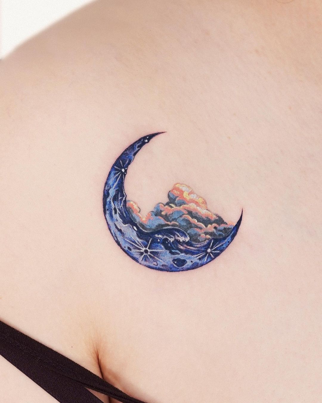 Share 82+ moon and ocean tattoo latest in.eteachers