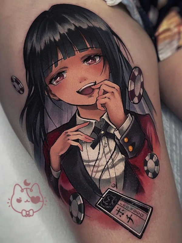 color anime Tatuagem em thigh #53699 | Tatuador Vadik Nevadik
