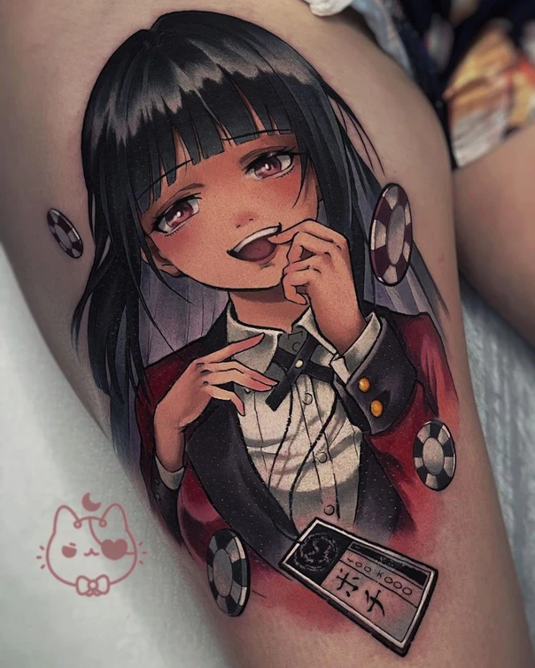 Аниме Anime, Character tattoo на Бедро