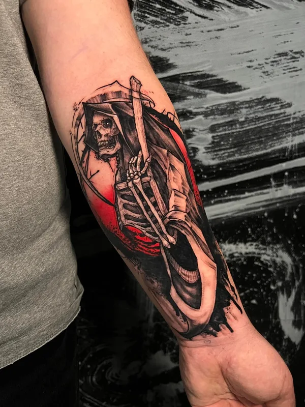 color black and grey tatouage sur forearm #53737 | Artiste tatoueur Sabin Aliosa