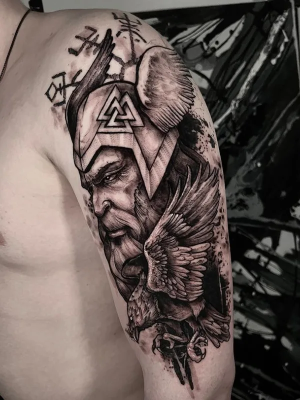 male black and grey black and grey tatouage sur shoulder #53745 | Artiste tatoueur Sabin Aliosa
