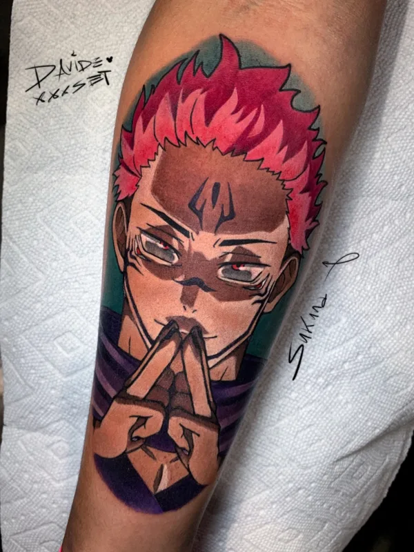 color anime Tatuaggio su forearm #53895 | Tatuatore Davide Set