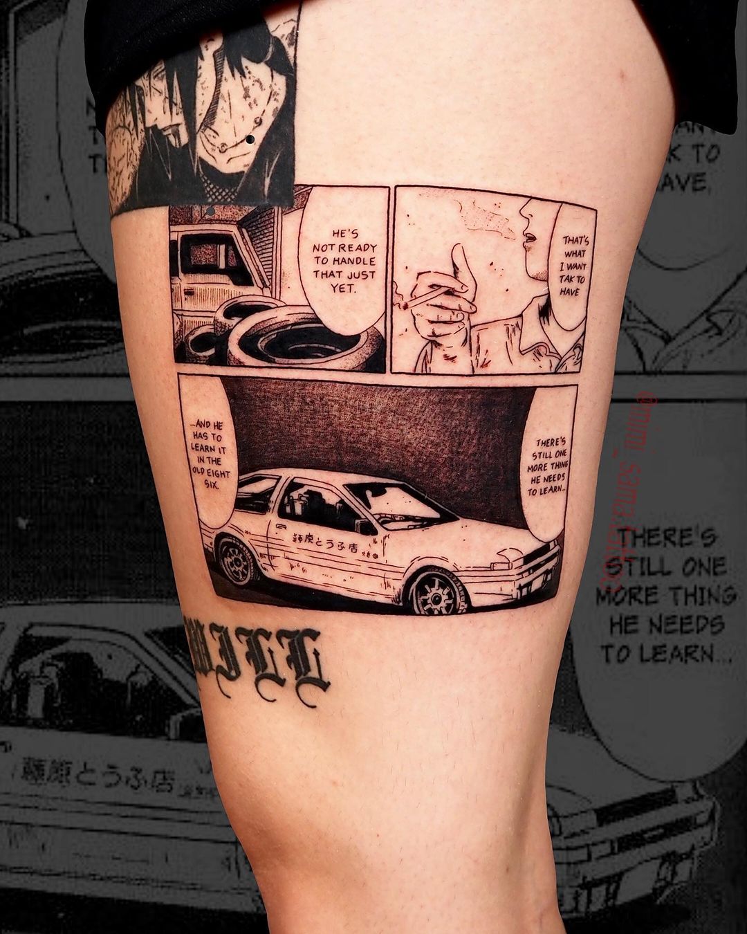 My Initial D tattoo fav scene Part of my ongoing sleeve What do you  think  rinitiald