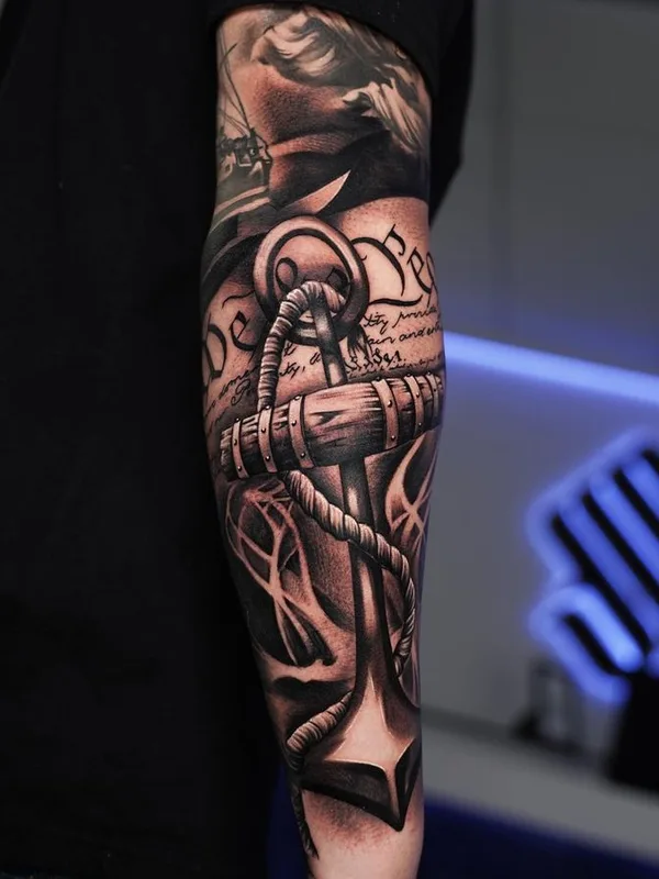 black and grey black and grey Tatuaggio su forearm #65991 | Tatuatore Lawrence Fong