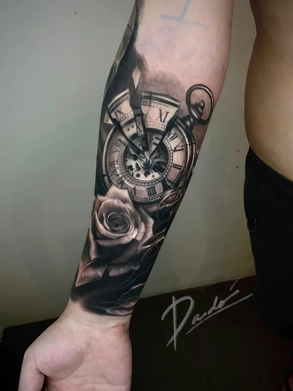 black and grey realism татуировка на forearm #66035 | Тату мастер Ricardo David