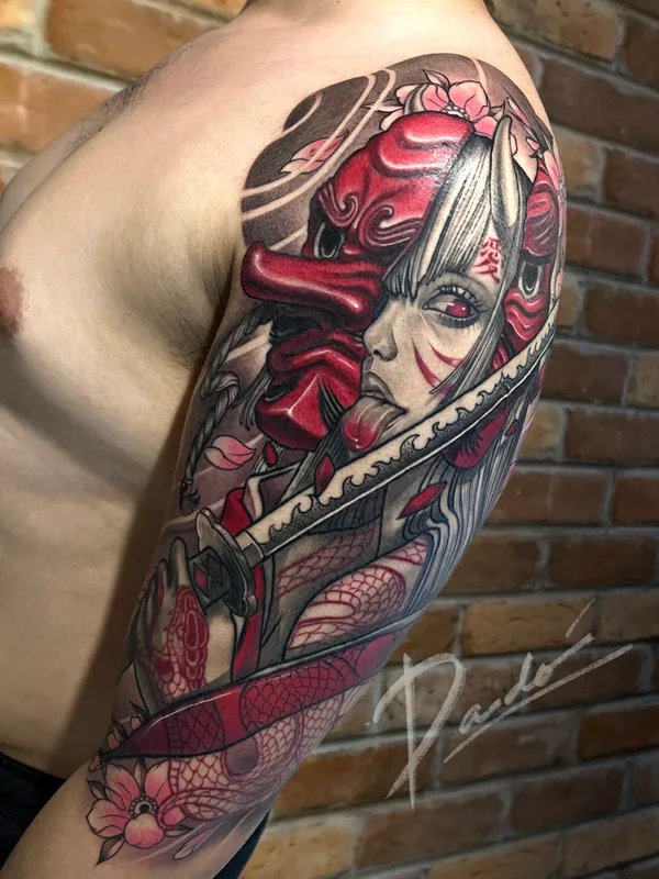 color japanese татуировка на full sleeve #66037 | Тату мастер Ricardo David