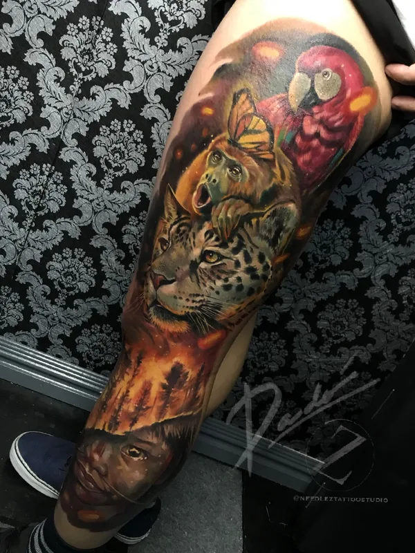 color realism татуировка на thigh #66044 | Тату мастер Ricardo David