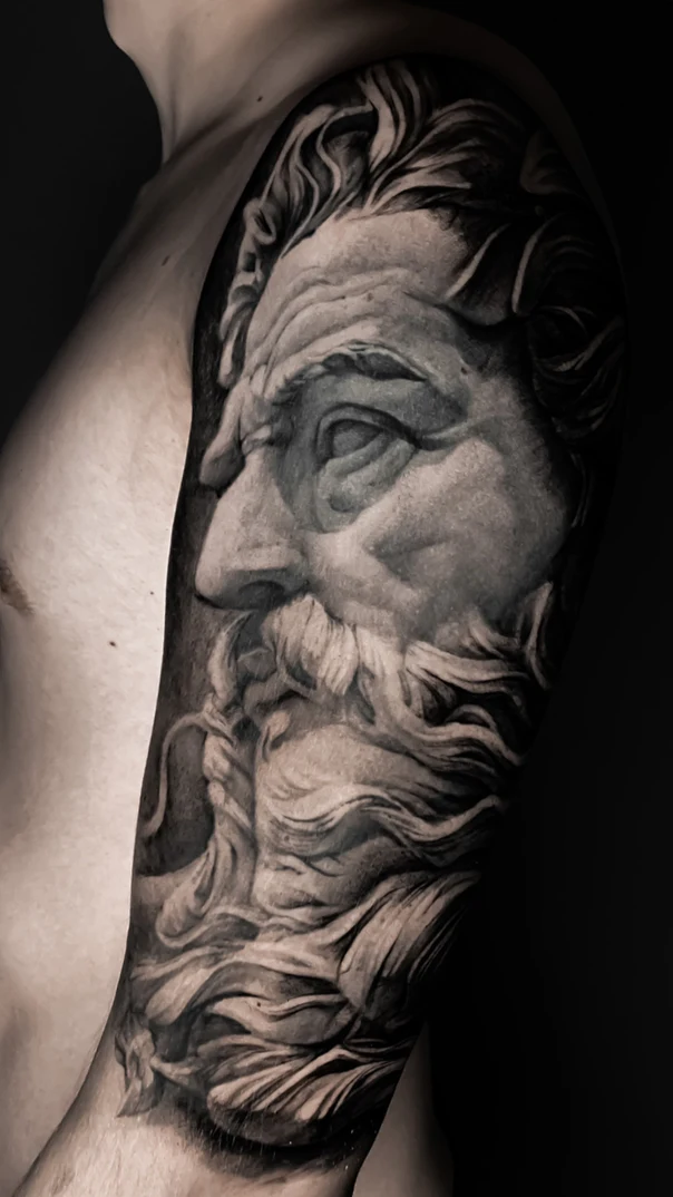 Реализм Portrait tattoo на Полный рукав