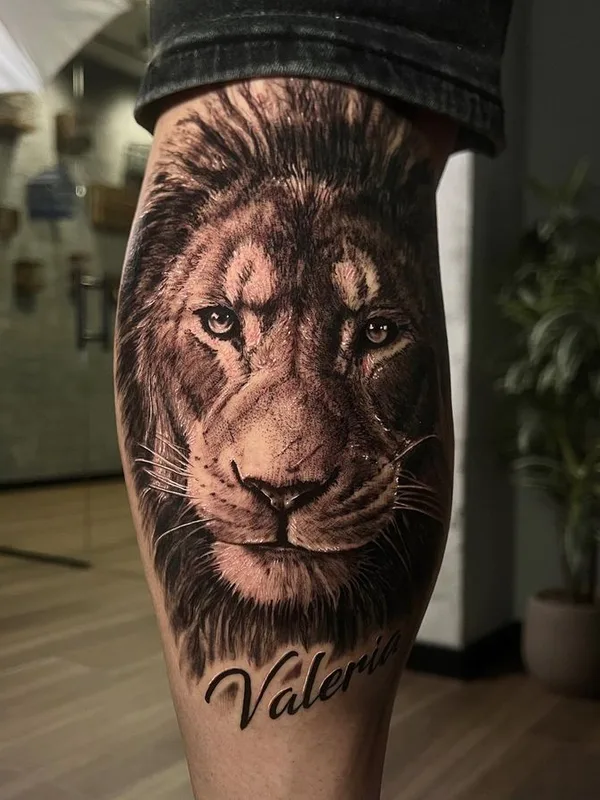 black and grey realism Tatuaggio su calf #66213 | Tatuatore Franky Lozano