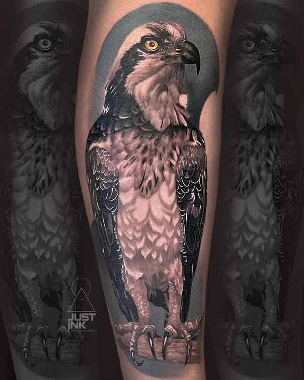 Realism Bird tattoo on Calf