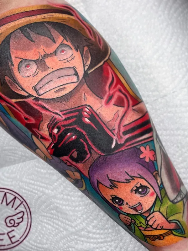 color anime tattoo on forearm #66328 | Tattoo Artist _mimifee