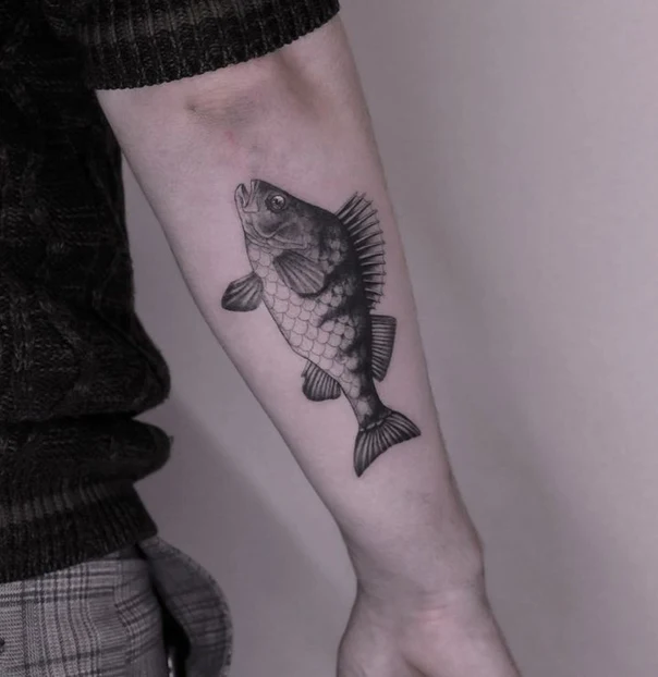 Realism Fish tattoo on Forearm