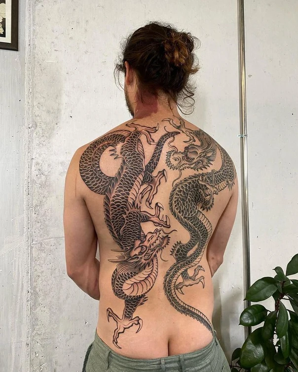 Japanese Dragon tattoo on Full Back